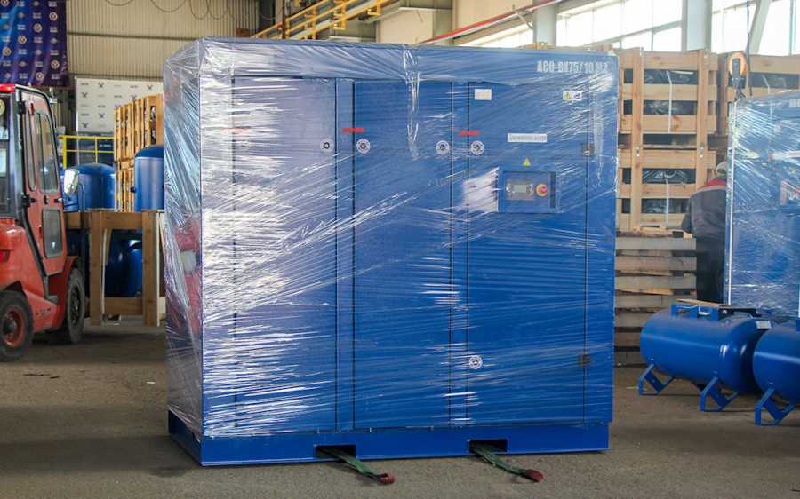 Винтовой компрессор АСО-ВК75/10М2 для предприятия по производству гальванического оборудования Винтовой компрессор АСО-ВК75/10М2 для предприятия по производству гальванического оборудования